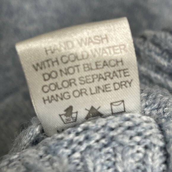 Threaded Leaf Star Sweater Womens S Blue White Knit Boxy Oversized Crop - Picture 5 of 8